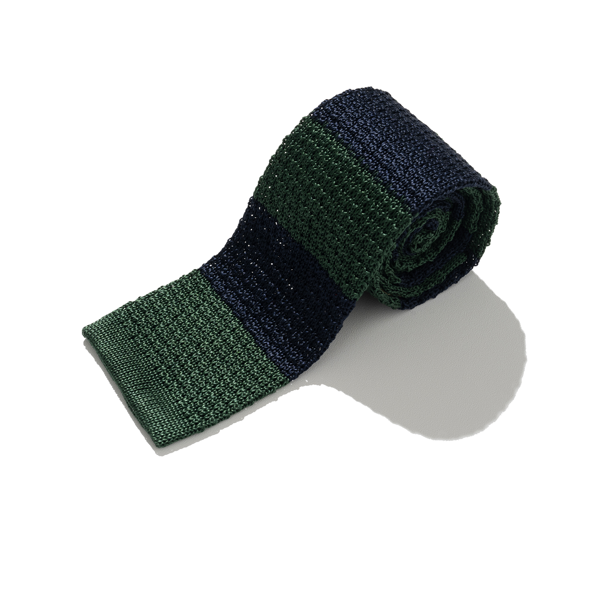 Two Tone Stripe Knitted Tie [Green Navy]리넥츠