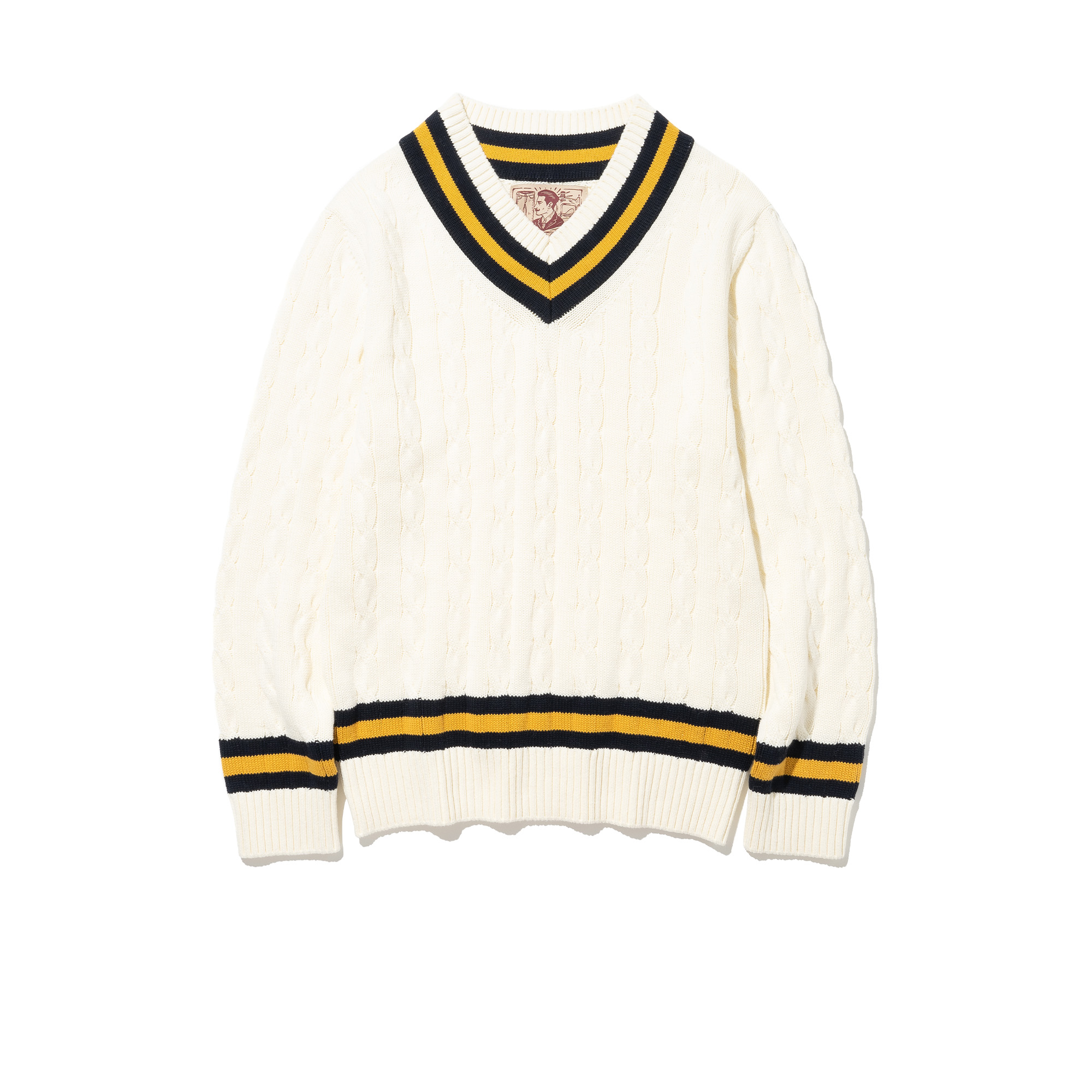 Cable Knit Cotton Cricket Sweater [Ivory]리넥츠