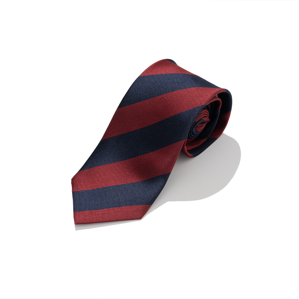 Two Tone Regimental Silk Rep Tie [Red Navy]리넥츠
