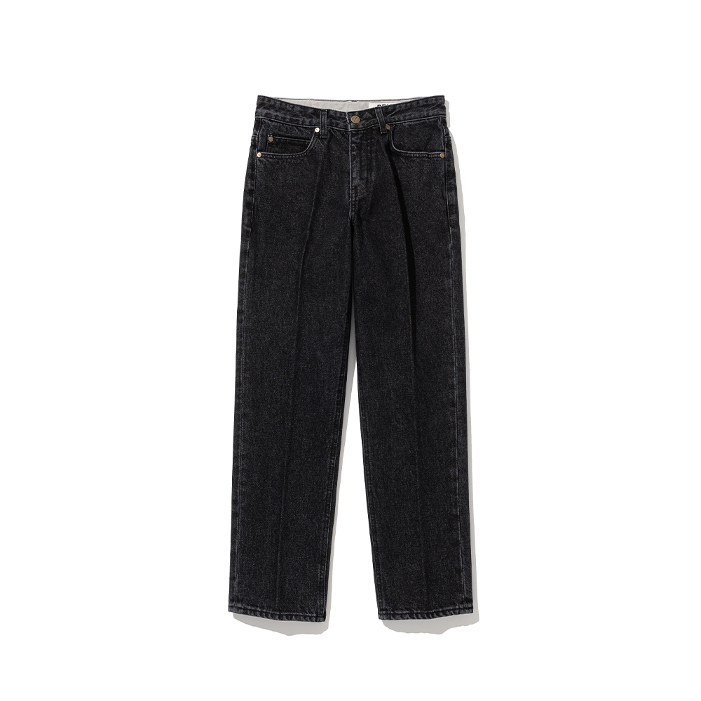Tailored Straight Denim Pants [Black]리넥츠