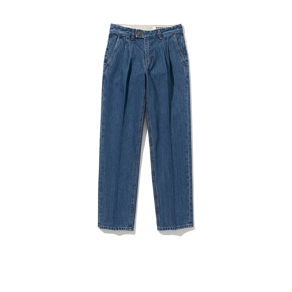 Tailored Straight Two Tuck Denim Pants [M.Blue]리넥츠