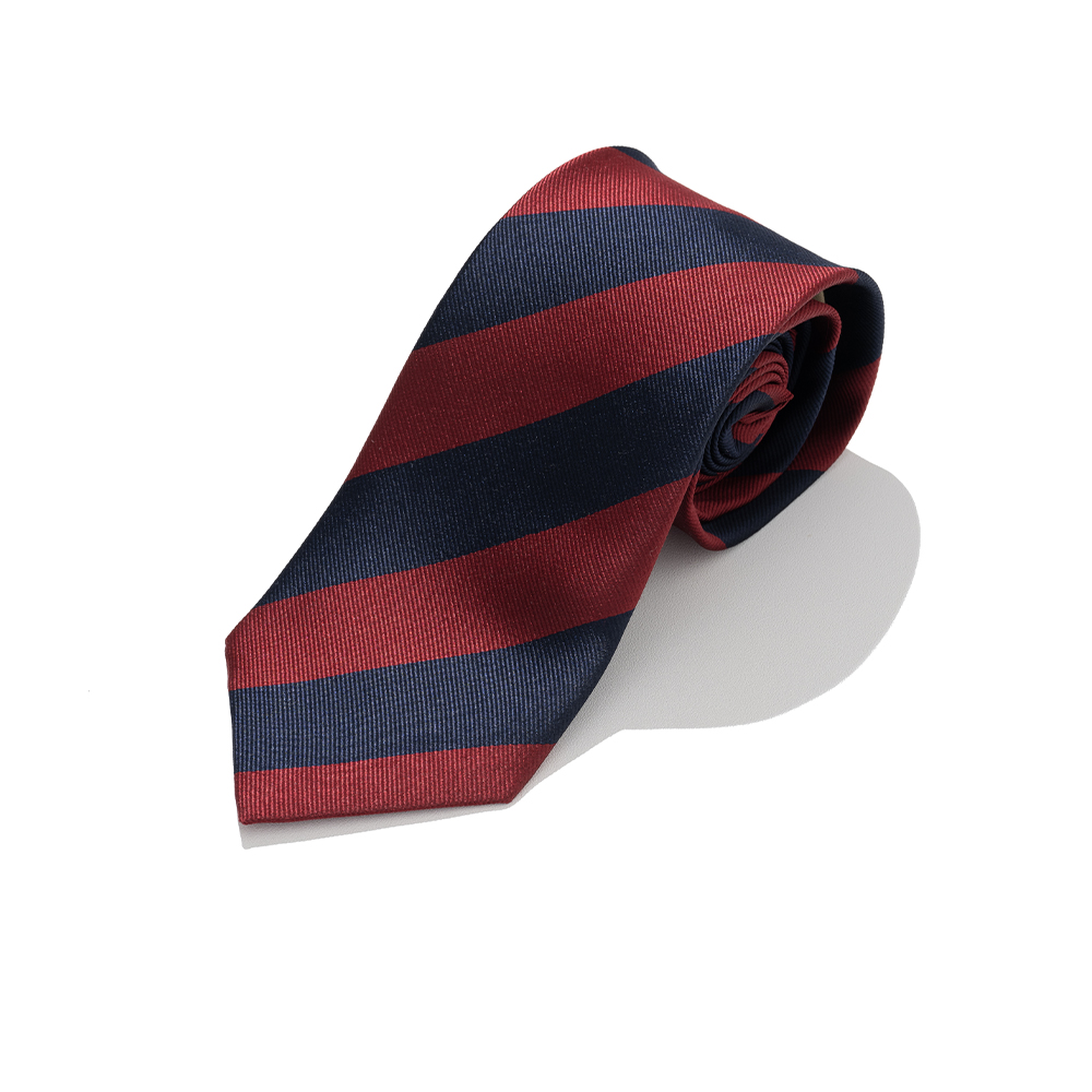 Two Tone Regimental Silk Rep Tie [Red Navy]리넥츠