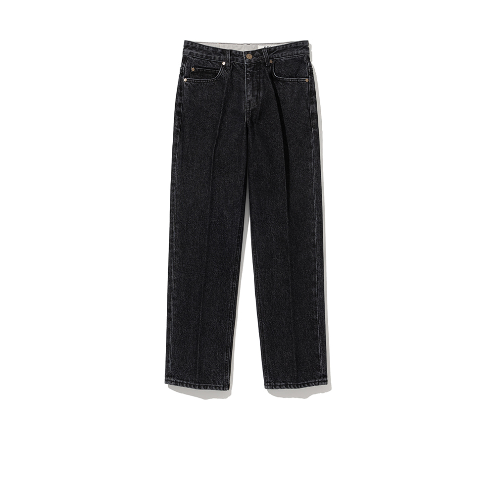 Tailored Straight Denim Pants [Black]리넥츠
