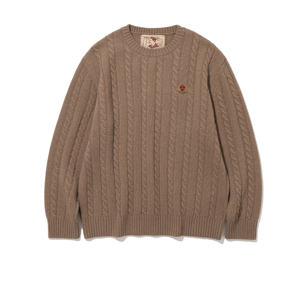 RNCT Signature Crest Cable Knit [Beige]리넥츠