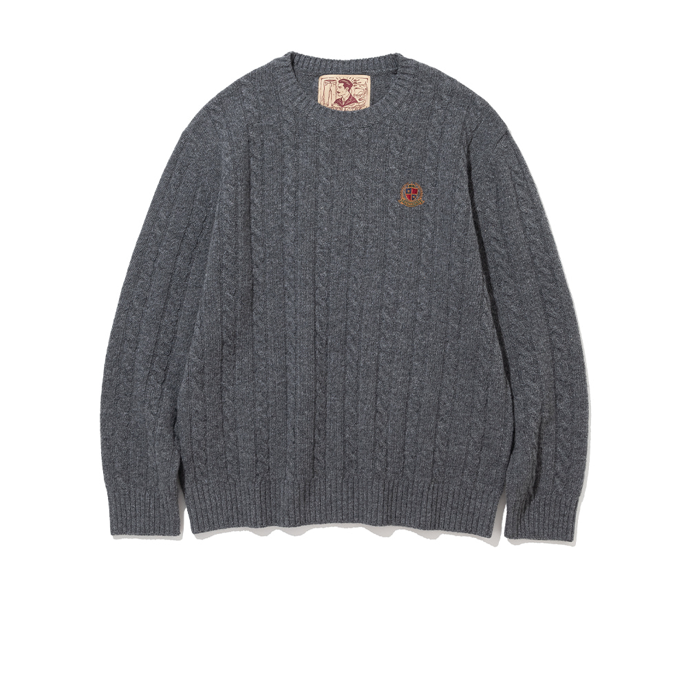 RNCT Signature Crest Cable Knit [Grey]리넥츠