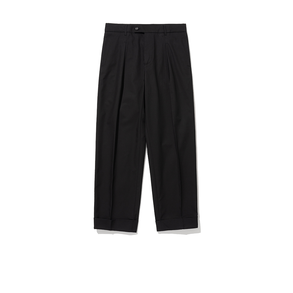 COMA Cotton Tailored Straight One Tuck Pants [Black]리넥츠