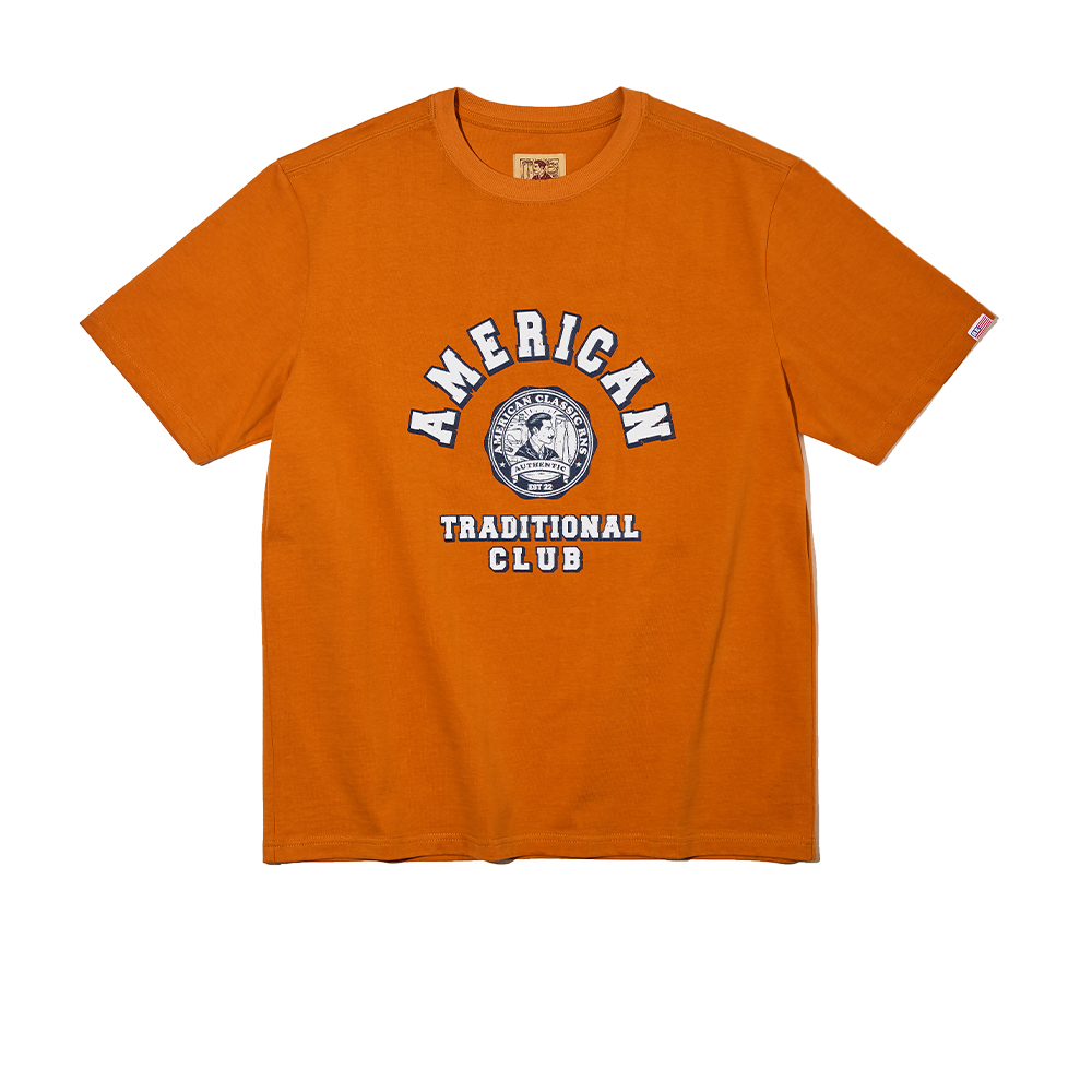 COMA Cotton ATC Half Sleeve T Shirt [Orange]리넥츠