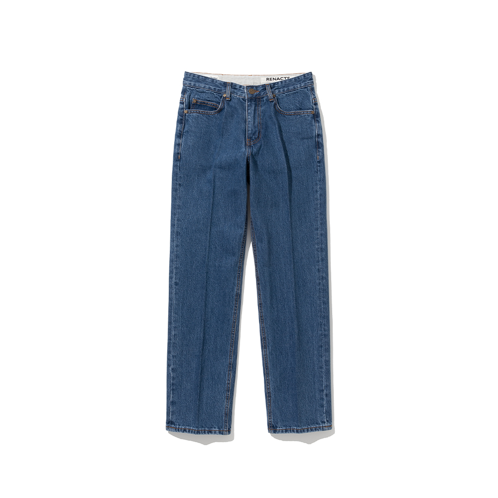 Tailored Straight Denim Pants [M.Blue]