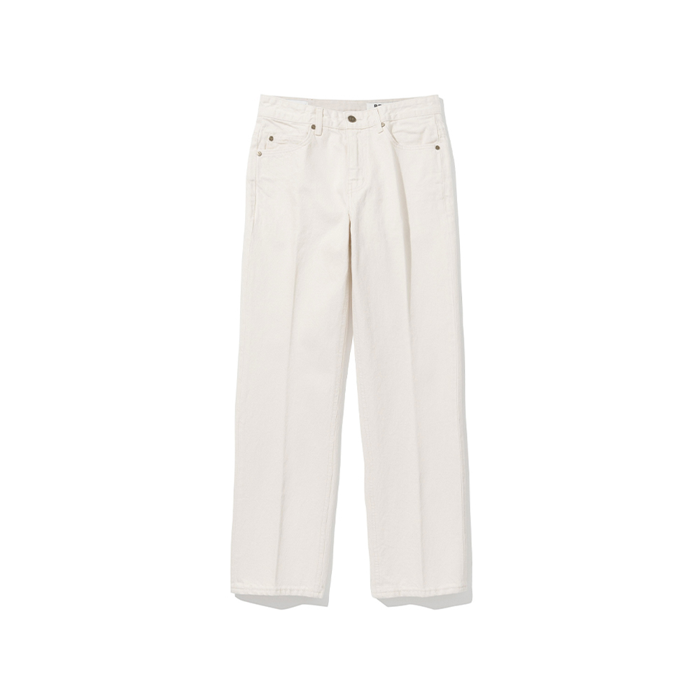 Tailored Regular Denim Pants [Cream]