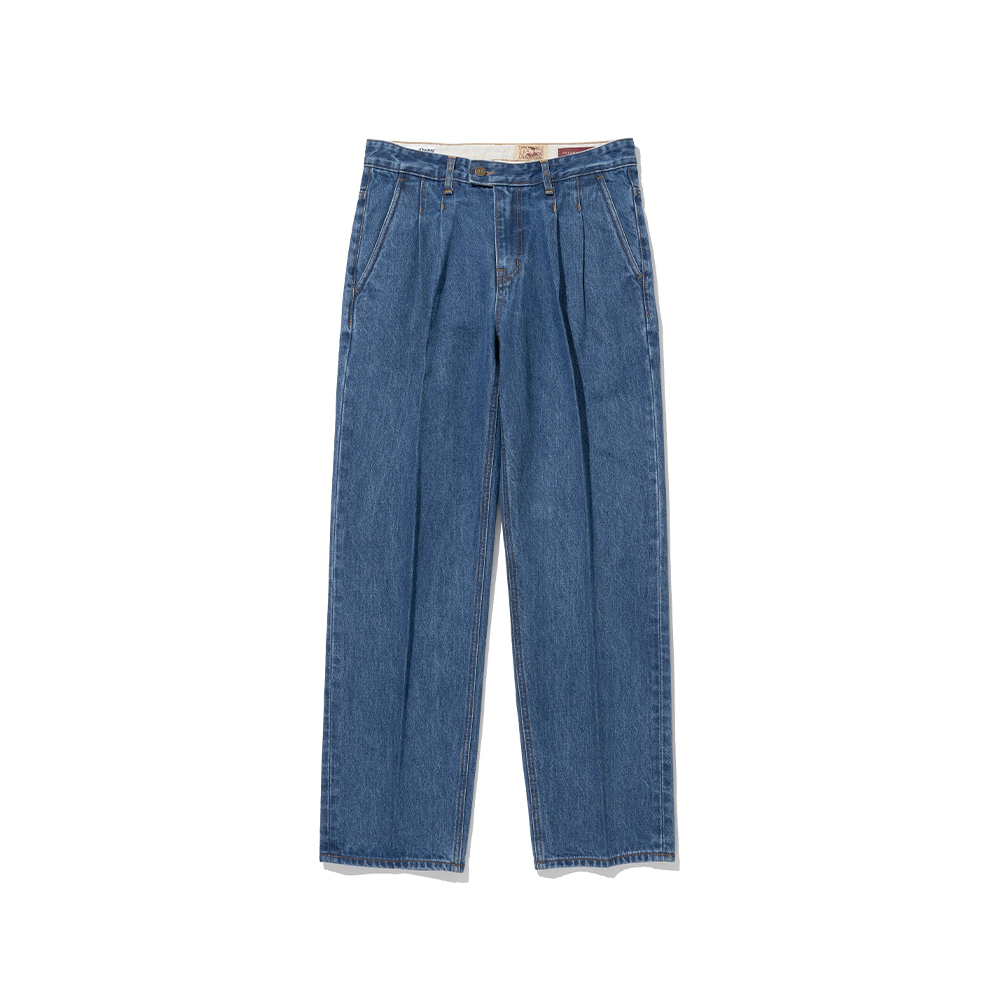 Tailored Regular Two Tuck Denim Pants [M.Blue]