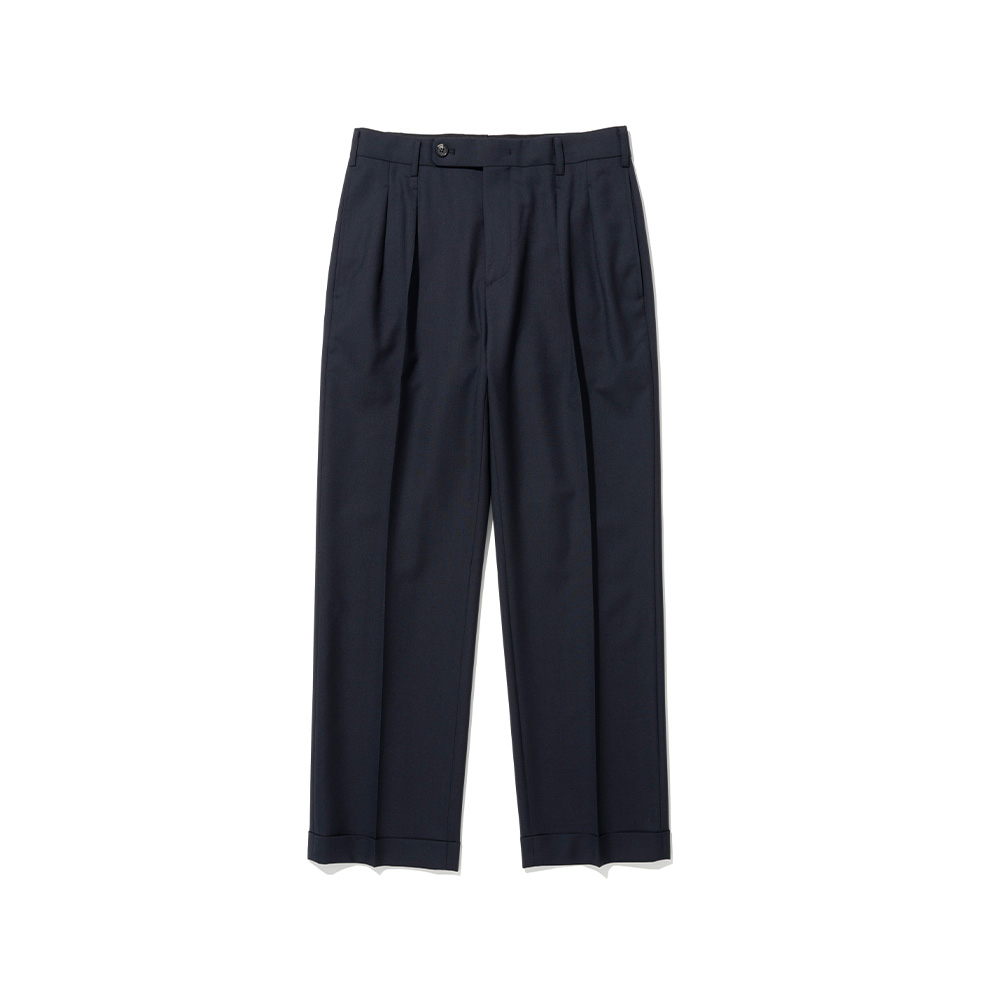 Wool Two Tuck Trousers [Navy]